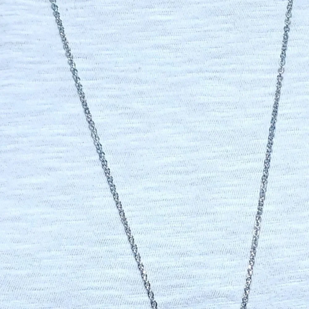 Silver fashion  triangle drop necklace